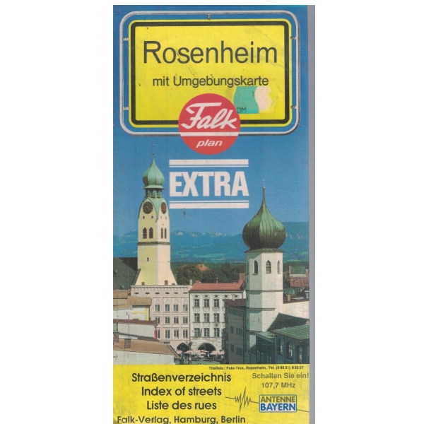 Rosenheim mit Umgebungskarte-karta,informacia