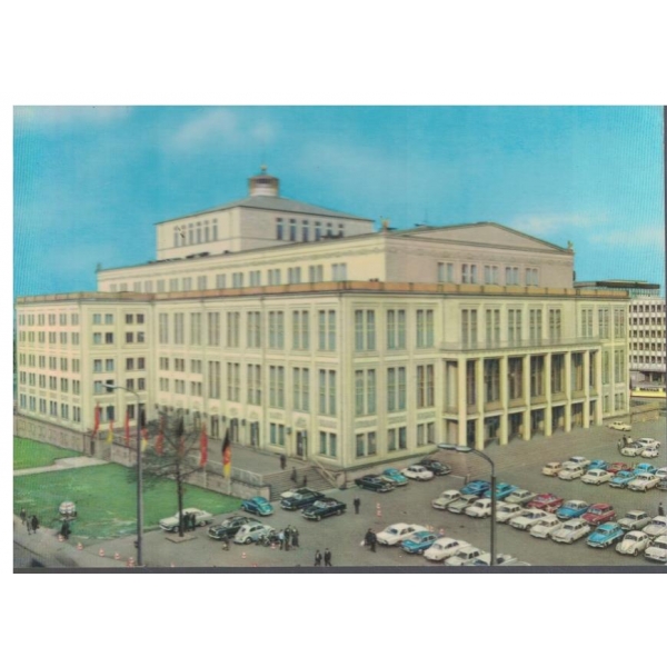 Картичка-Messeestadt Leipzig-Оперньий театр на пл.Карл-Макс-Плац