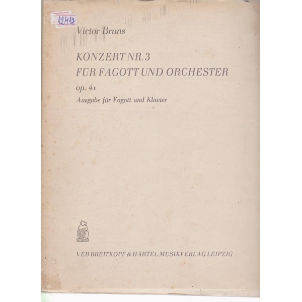 Konzert nr.3 fur fagottund orchester