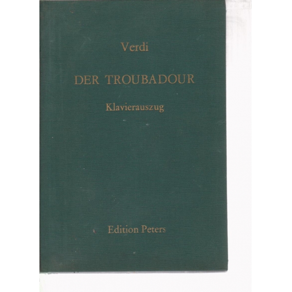 Der Troubadour-Klavierauszug